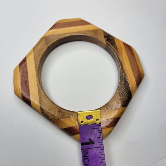 Square Wooden Bangle - Picture 9 of 10